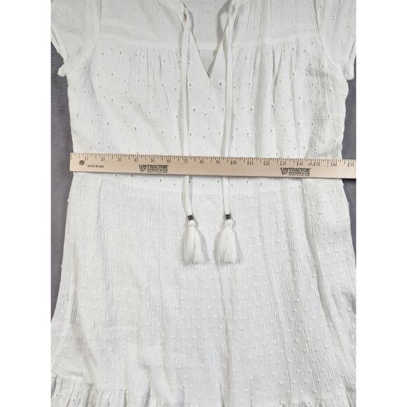 Kate & Sam Dress Womens Size Small S White Boho Hippie Prarie Summer Textured95 - Picture 14 of 16